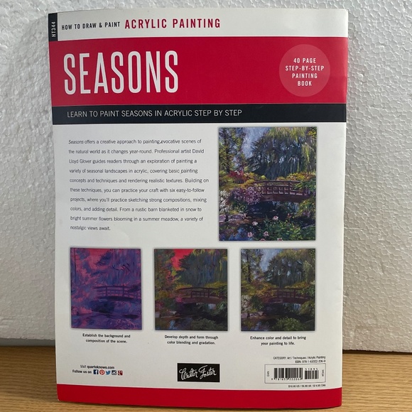 How to Draw & Paint Seasons David Lloyd Glover Acrylic Art Book Step by Step - Picture 2 of 7